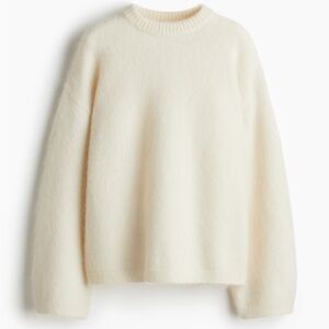H&M Mohair Sweater White